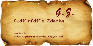 Gyárfás Zdenka névjegykártya